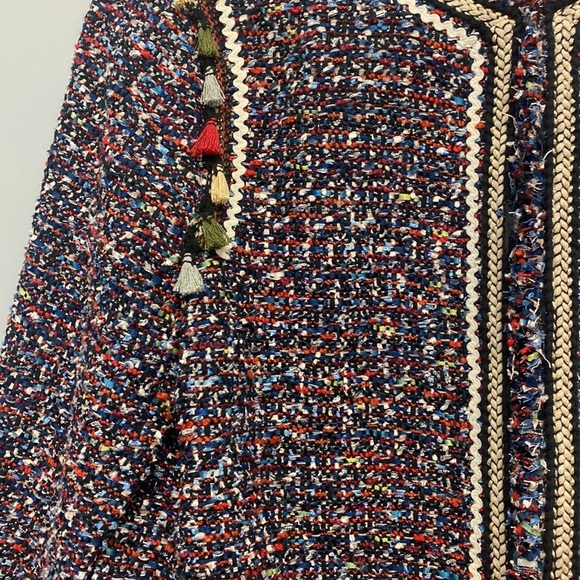 Zara Woman Tweed Jacket with Trim - Picture 3 of 9